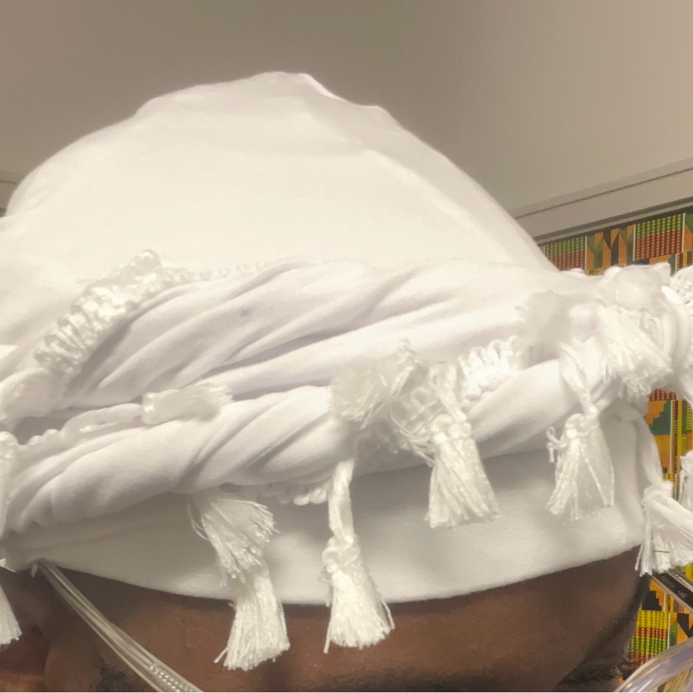 White Tassel Turban